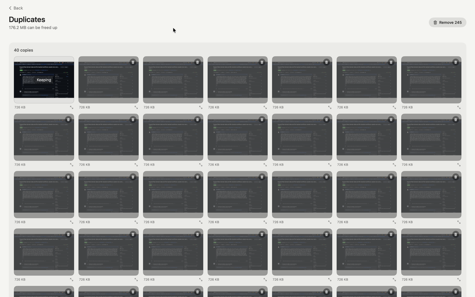 Magnifind Duplicates  near-identical screenshots and space to reclaim